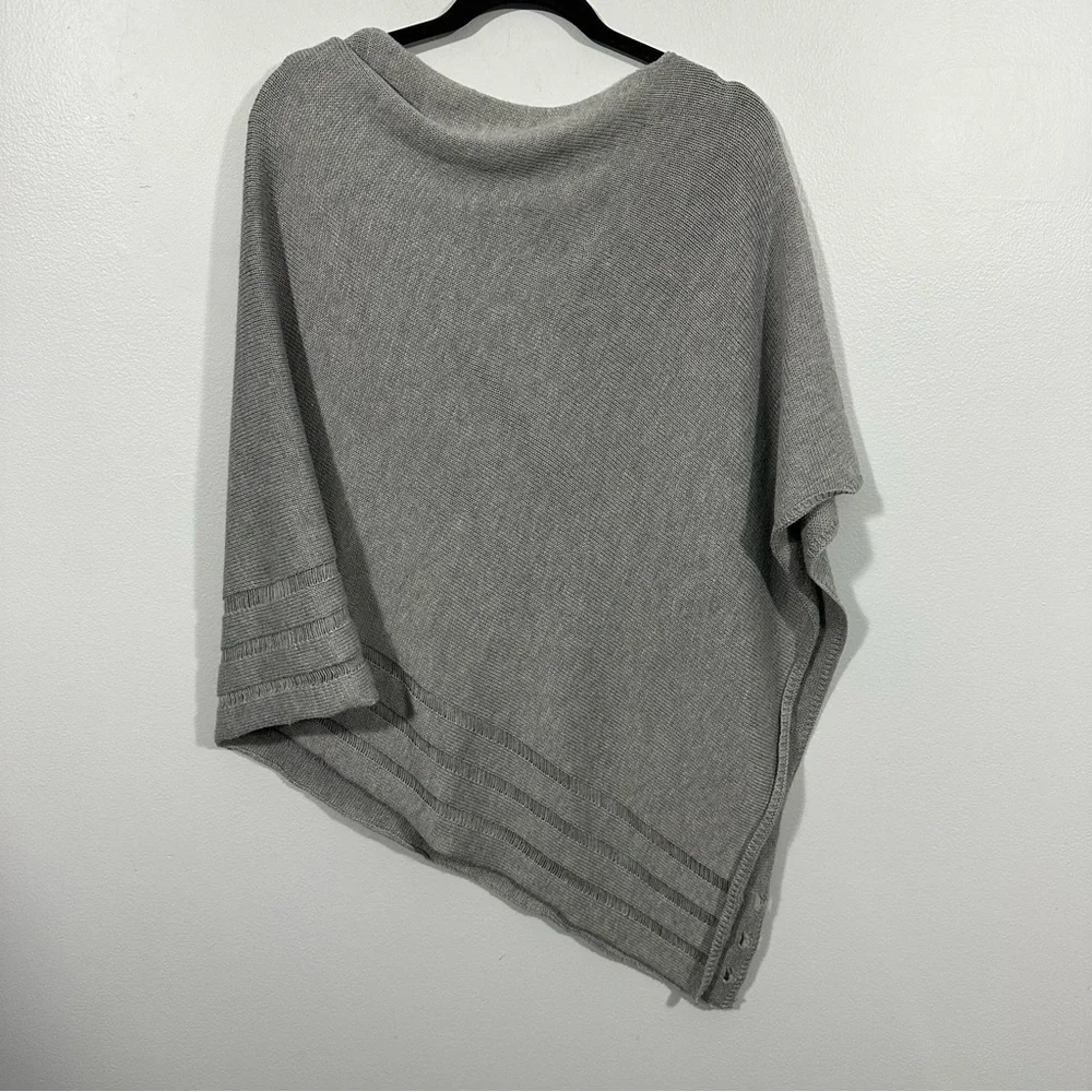 Gray Sweater Poncho - Picture 2 of 5